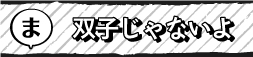 双子じゃないよ